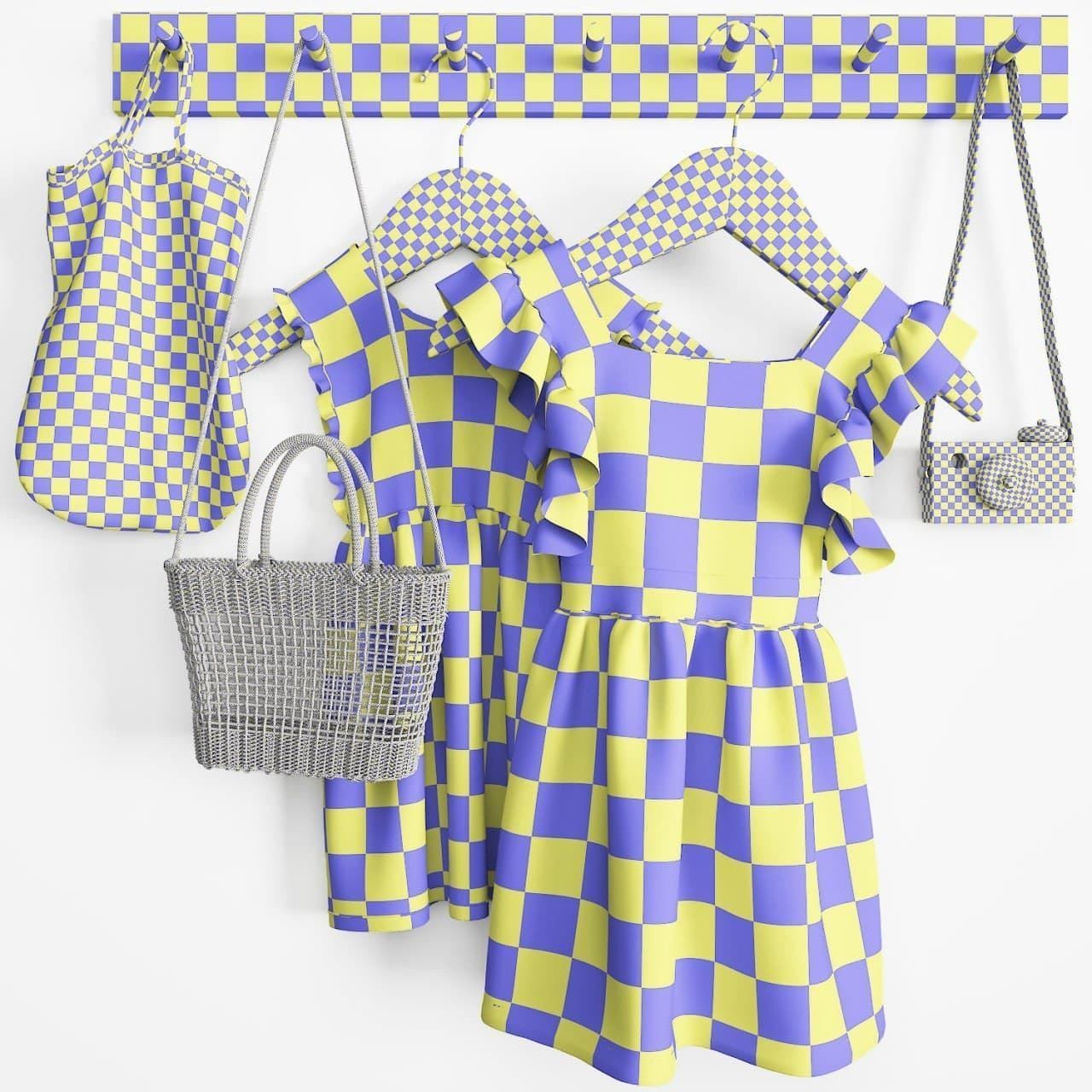 Clothes set ti01 Low-poly 3D model_2