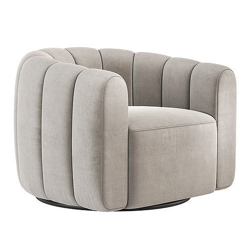 Fitz Russet Chair CB2 3D model 3