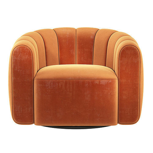 Fitz Russet Chair CB2 3D model 4