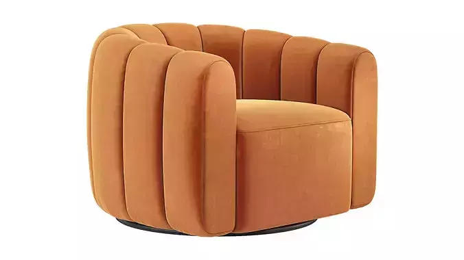 Fitz Russet Chair CB2 3D model