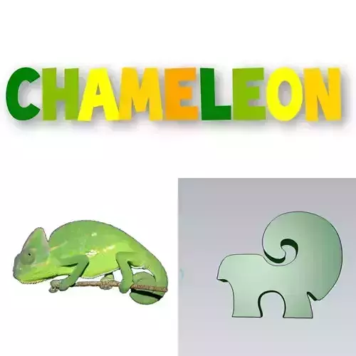 Wonderful Chameleon Home Decoration  And Toy 3D model