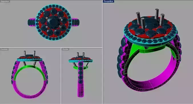 Women Gemstone Tiffanys  Ring Anello AN251