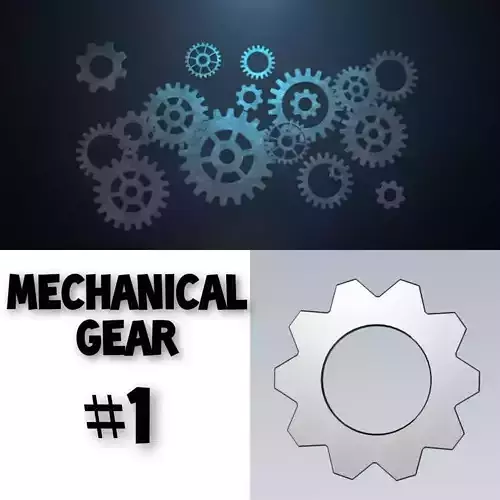 Mechanical Simple Gear 3D model