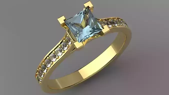 Princess Engagement Ring 