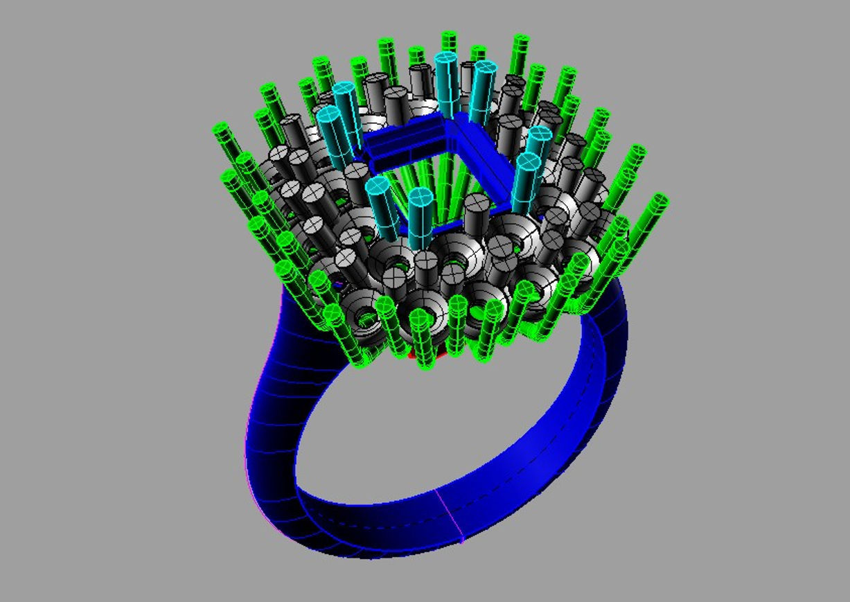 Classic Emerald Diamond anello a filo con smeraldo AN249 3D print model_6