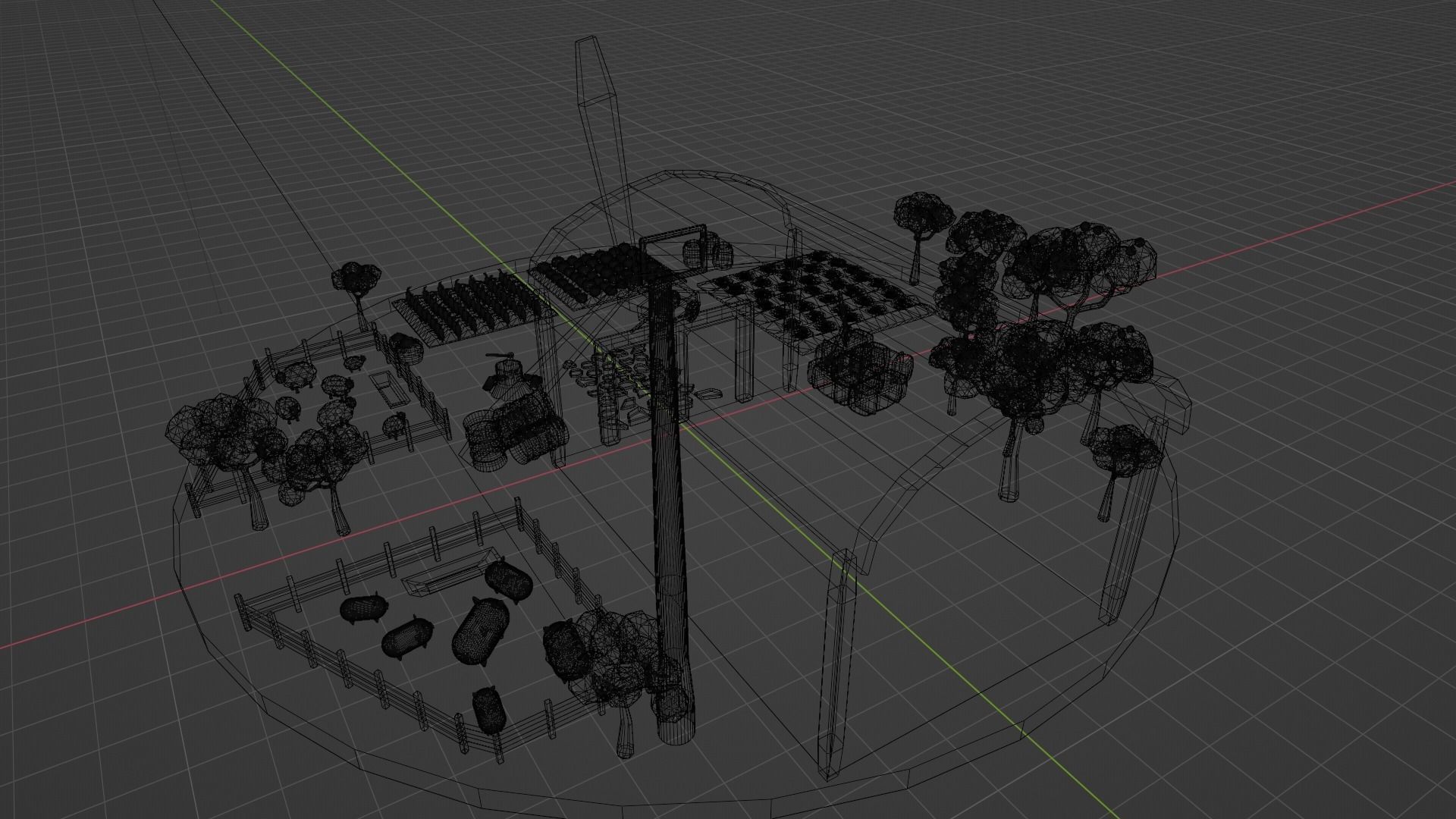 Low Poly Farm Low-poly 3D model_9