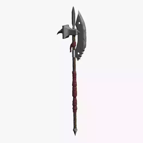 Stylized Steel Halberd