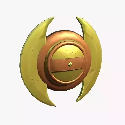 Stylized Brass Buckler