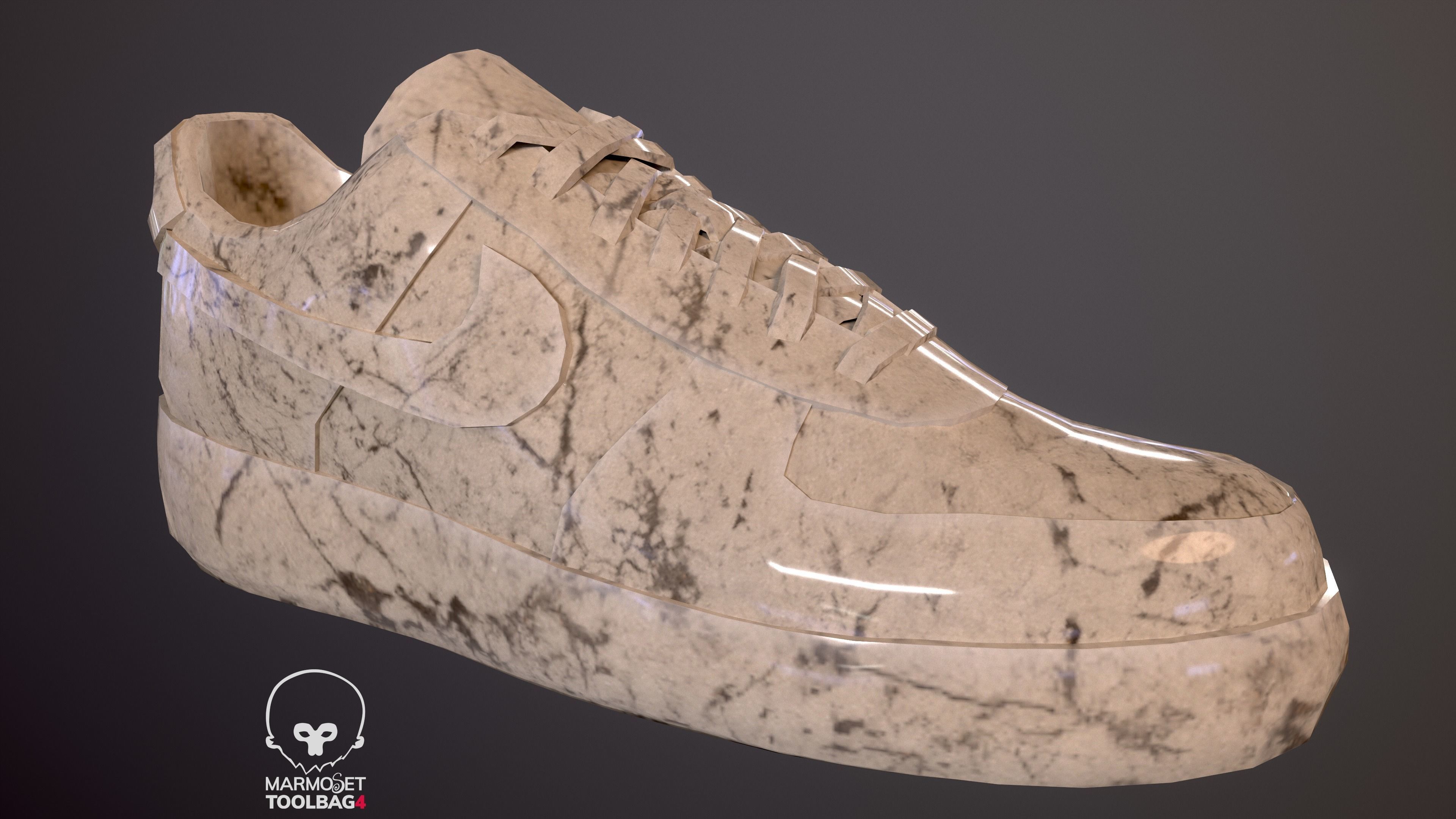 Nike Air Force 1 kit 18 custom Low-poly game ready pbr Low-poly 3D model_2