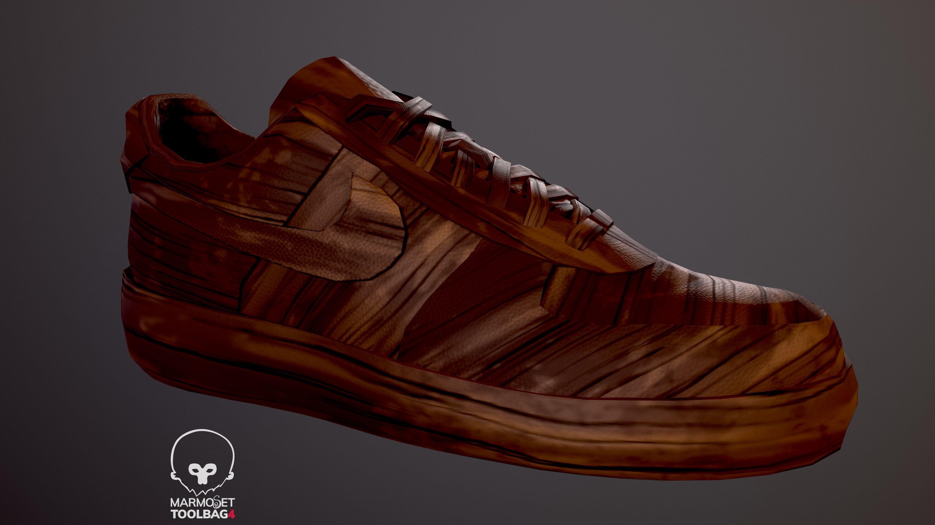 Nike Air Force 1 kit 18 custom Low-poly game ready pbr Low-poly 3D model_4