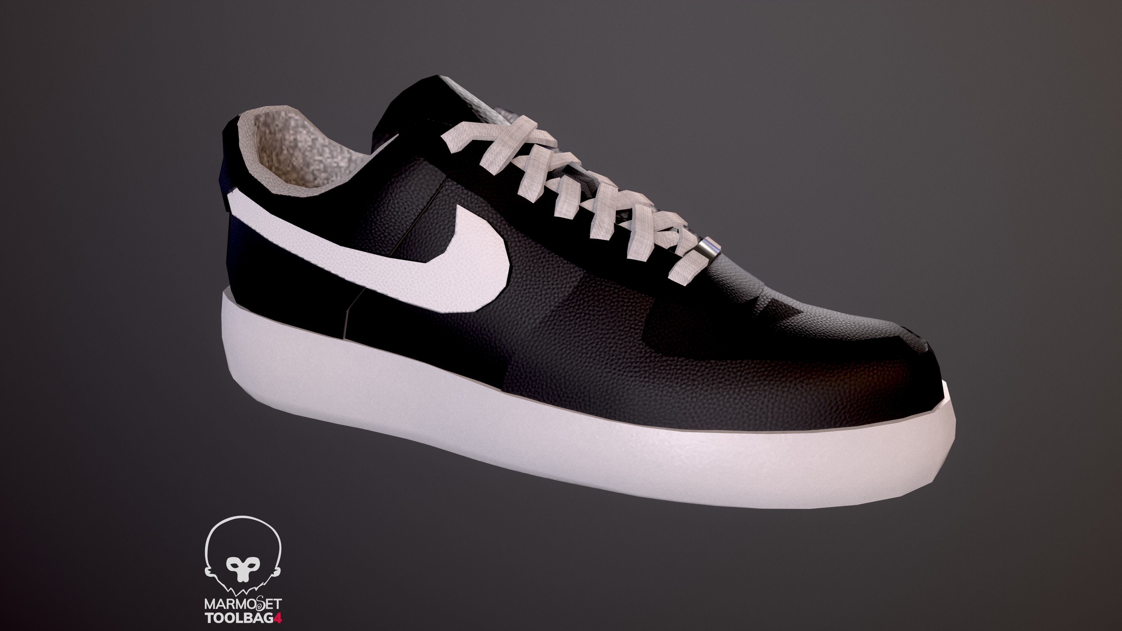 Nike Air Force 1 kit 18 custom Low-poly game ready pbr Low-poly 3D model_8