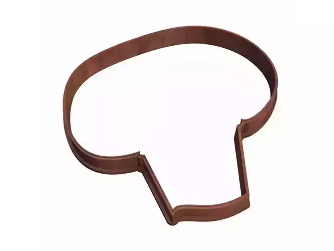 0239 Mushroom 02 champignon  cookie cutter 3D print model