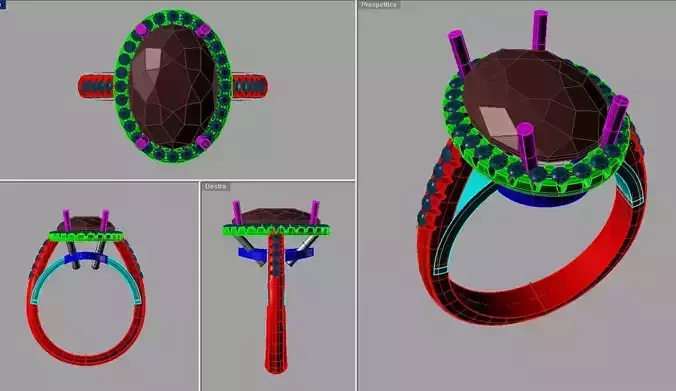 Tiffany SINGLE HALO OVAL  Diamond Gold Engagement Ring AN247
