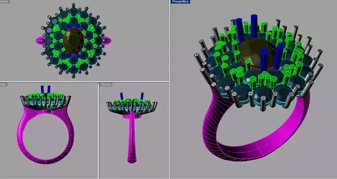 Acquamarine cut Oval and diamond ring  AN0248