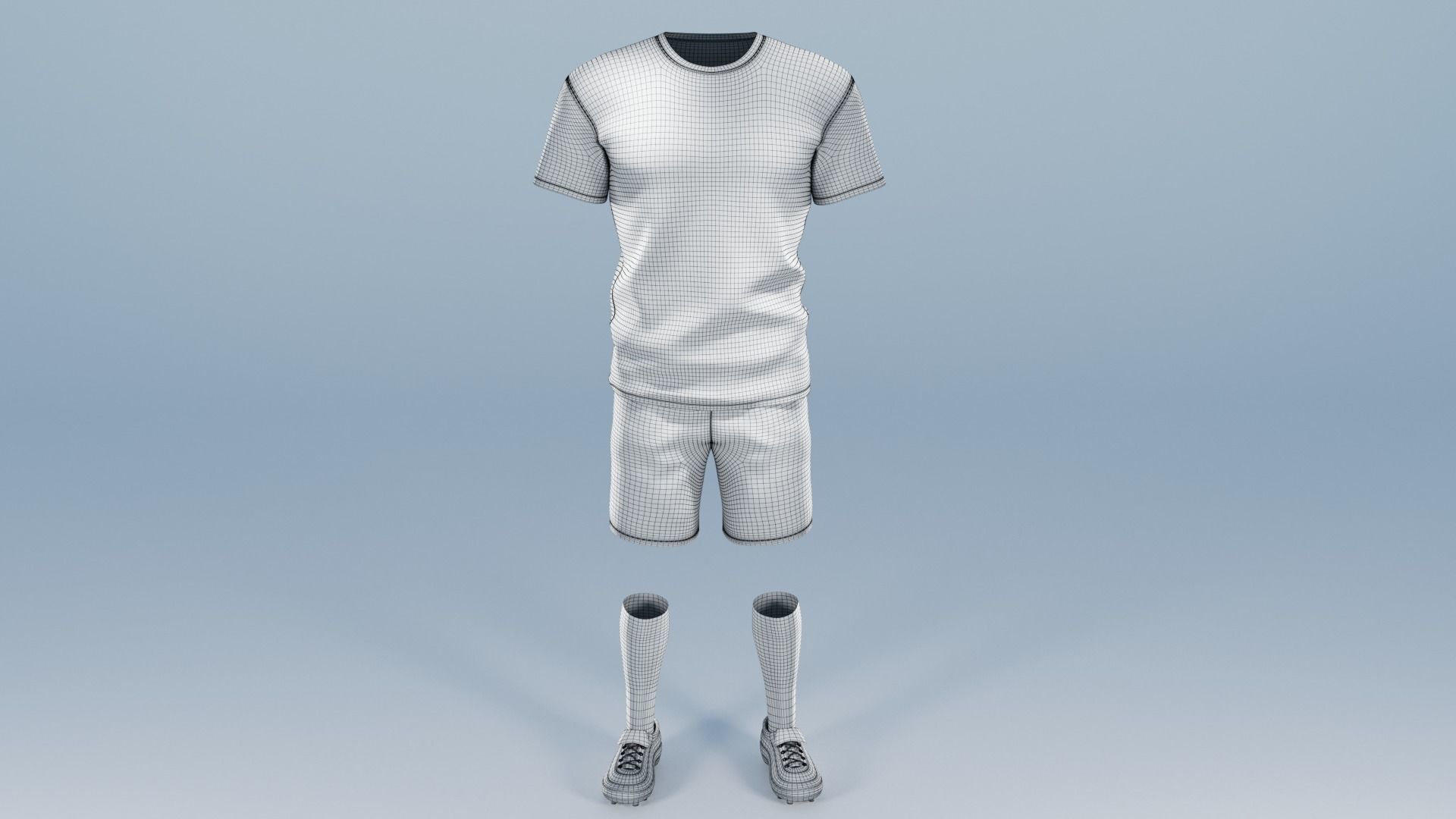 Soccer uniform 3D model_2