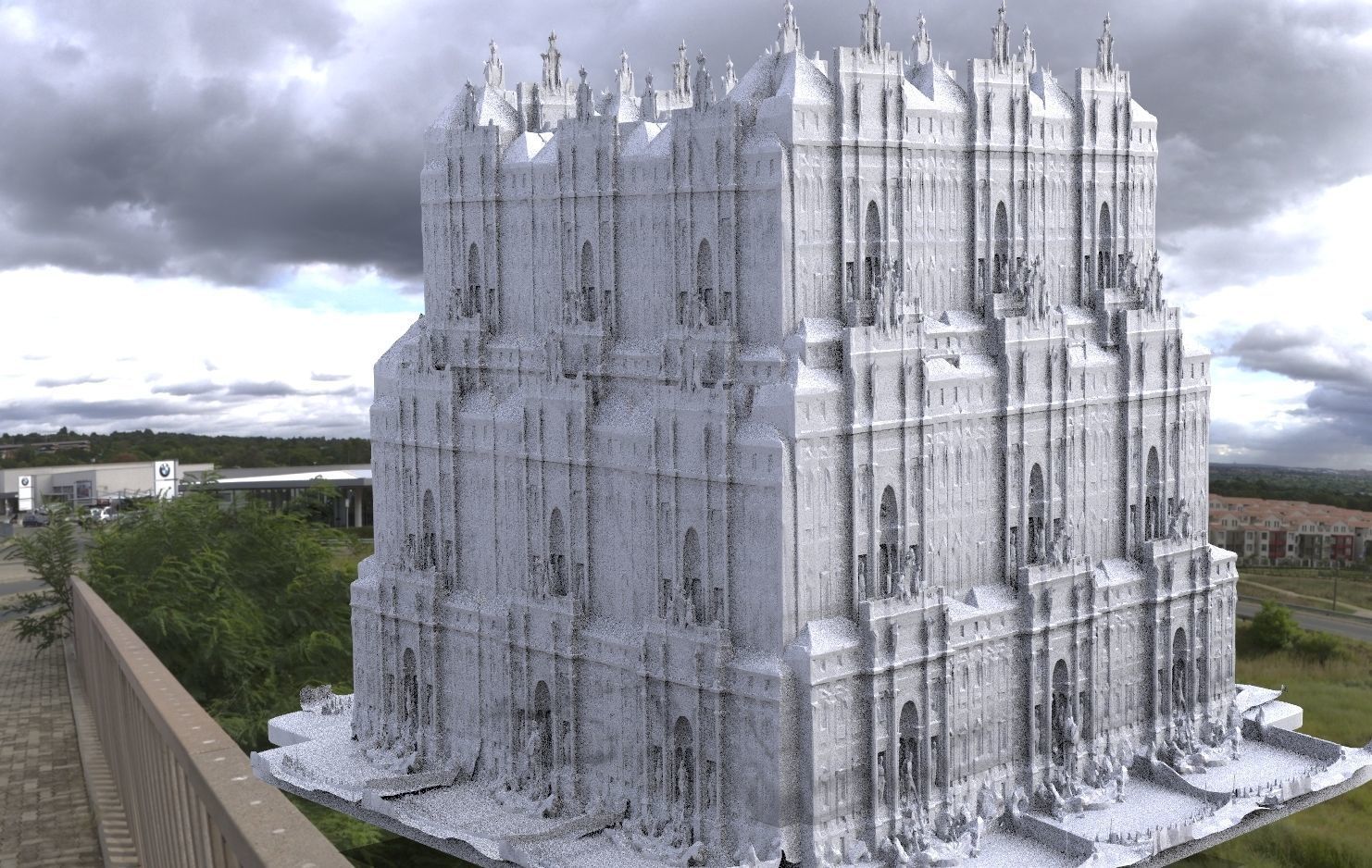 Fantasy architecture Gondor inspired Kit bash 1 3D model_2