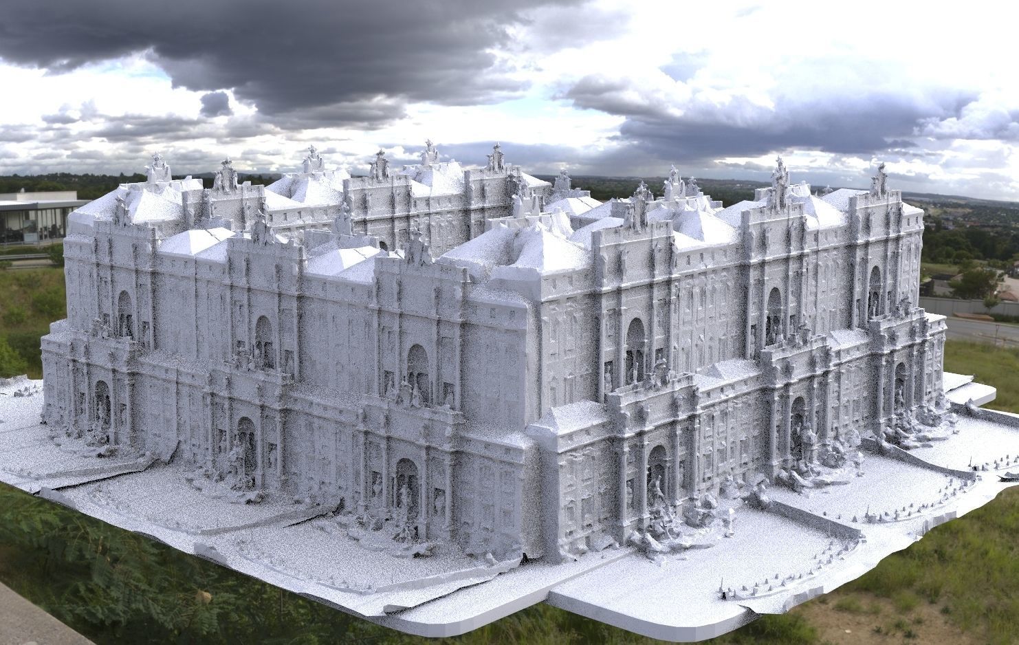 Fantasy architecture Gondor inspired Kit bash 1 3D model_10