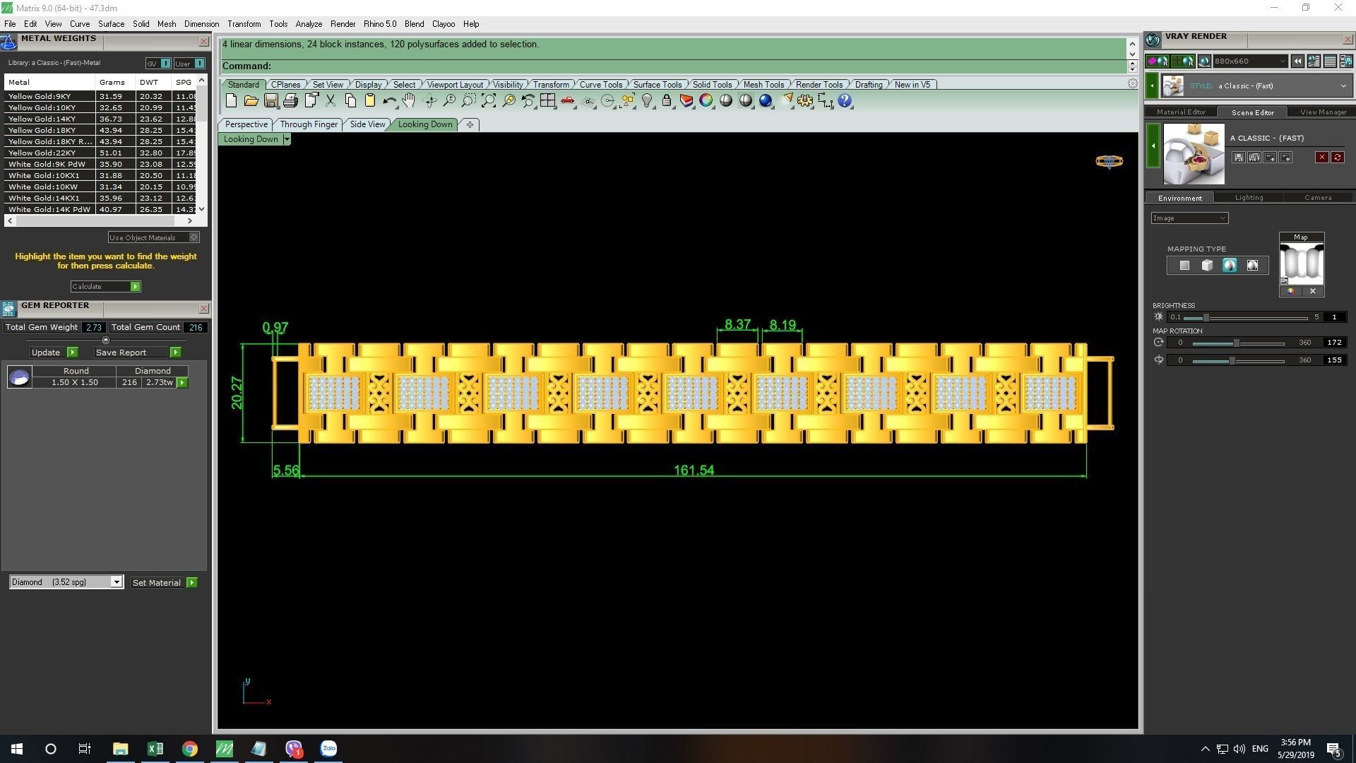 Two Tone Link Bracelet with Diamond Accents 2557 3D print model_7