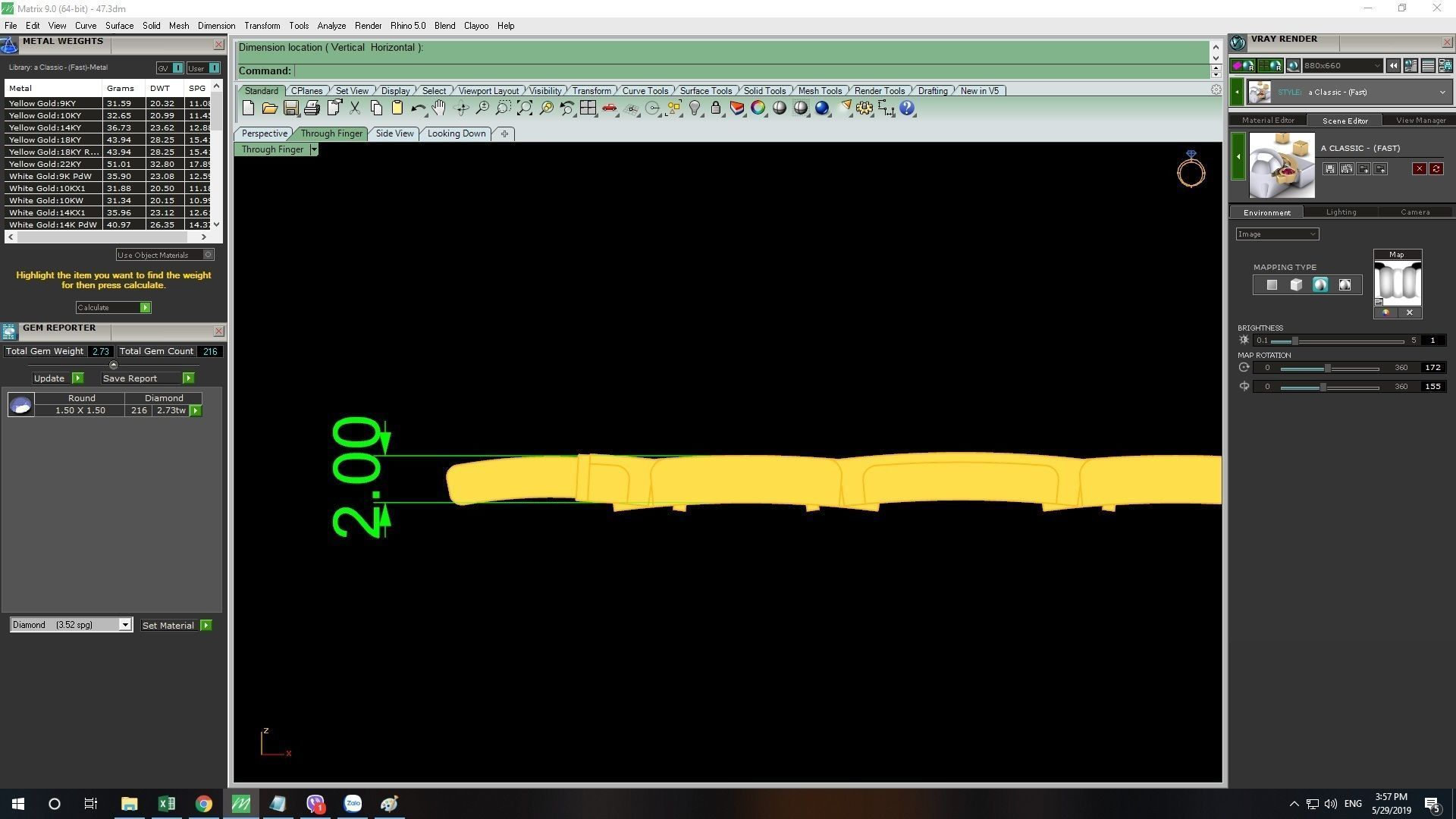 Two Tone Link Bracelet with Diamond Accents 2557 3D print model_8