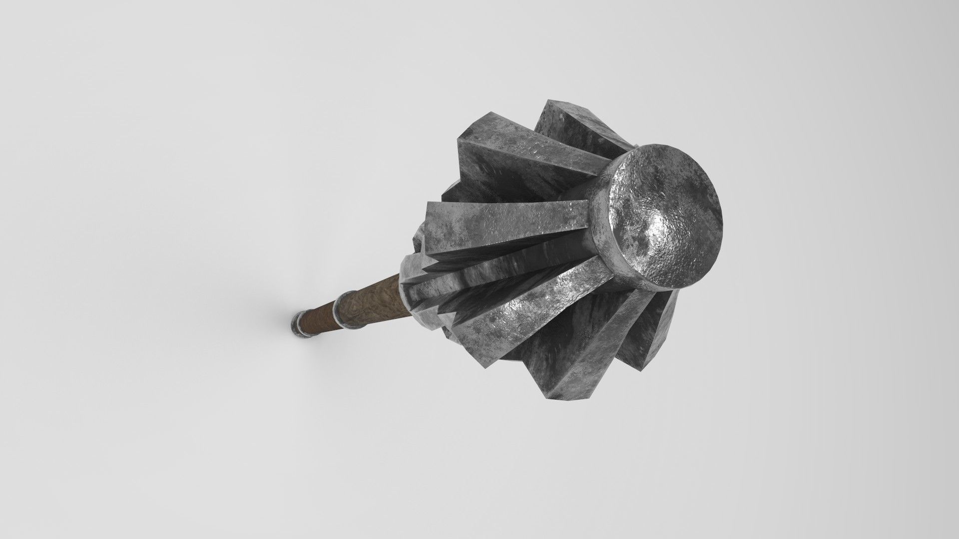 Medieval mace 1 Low-poly 3D model_5