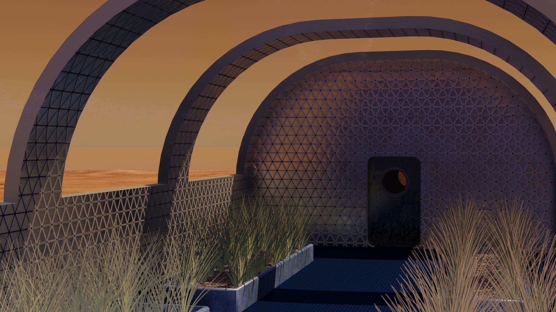 Martian farm Low-poly 3D model_7