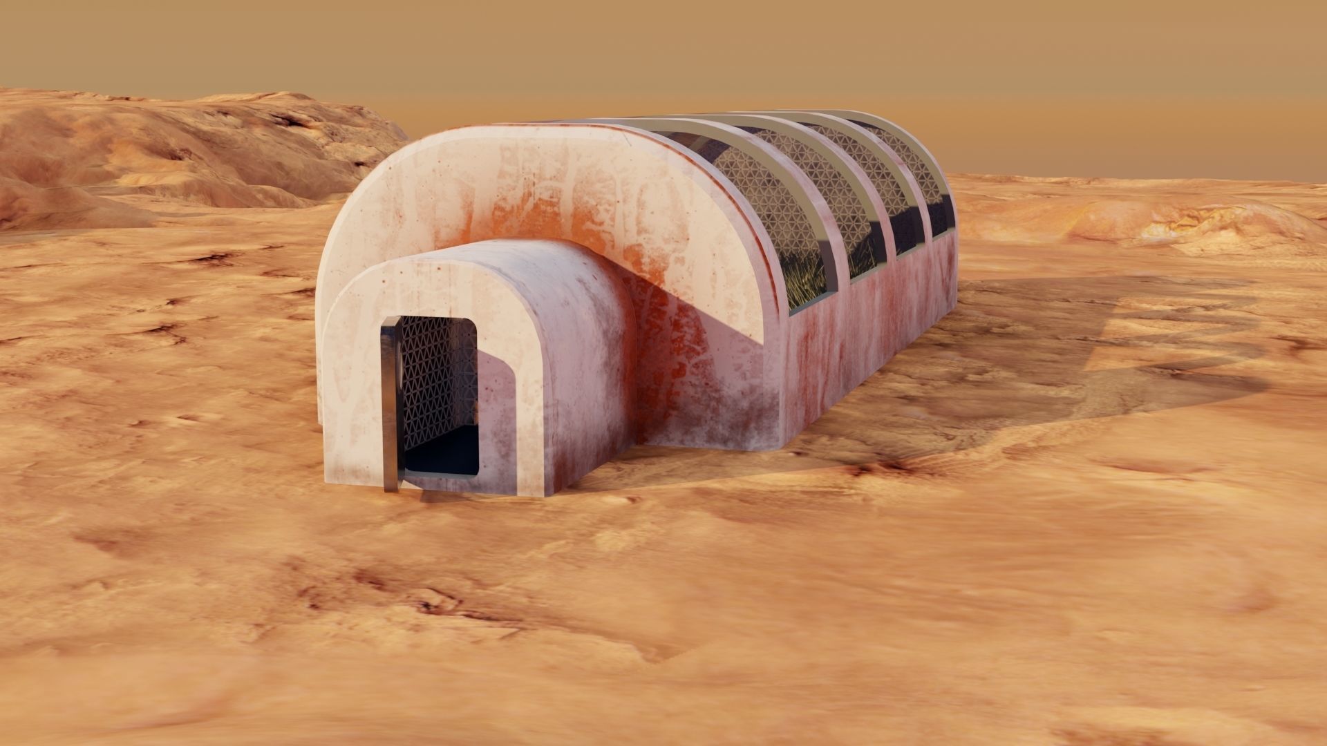 Martian farm Low-poly 3D model_4