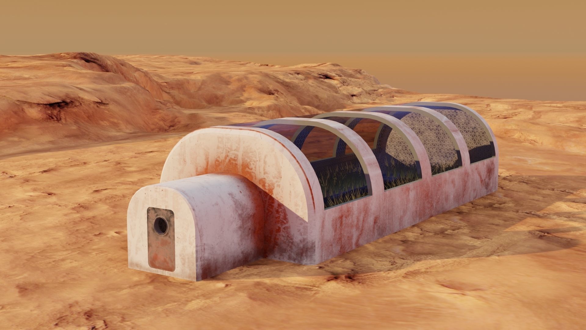 Martian farm Low-poly 3D model_11
