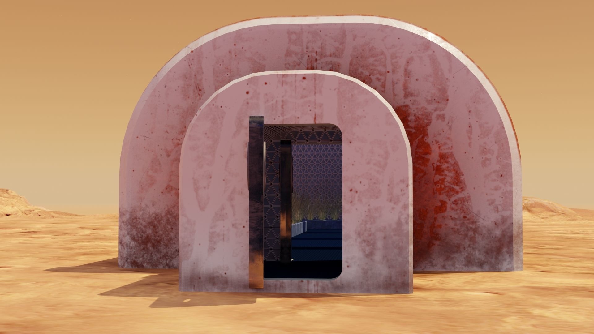 Martian farm Low-poly 3D model_5