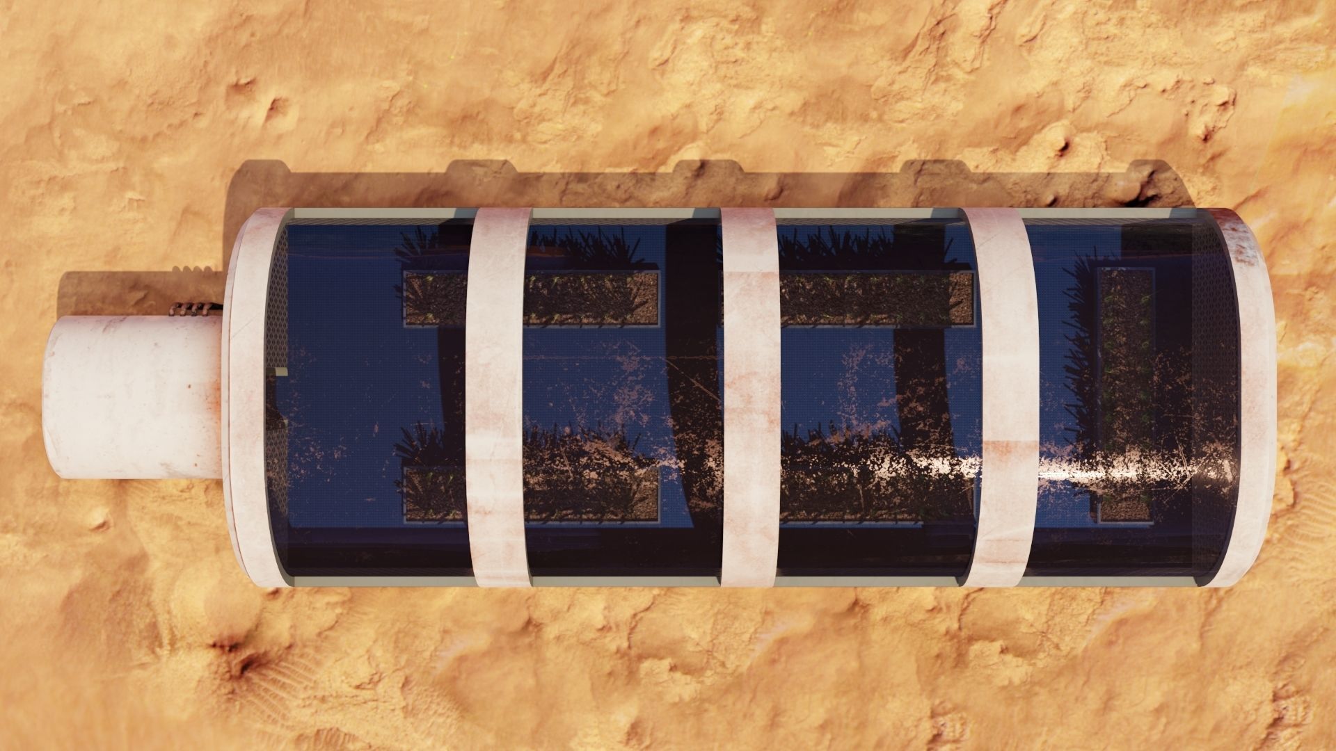 Martian farm Low-poly 3D model_2