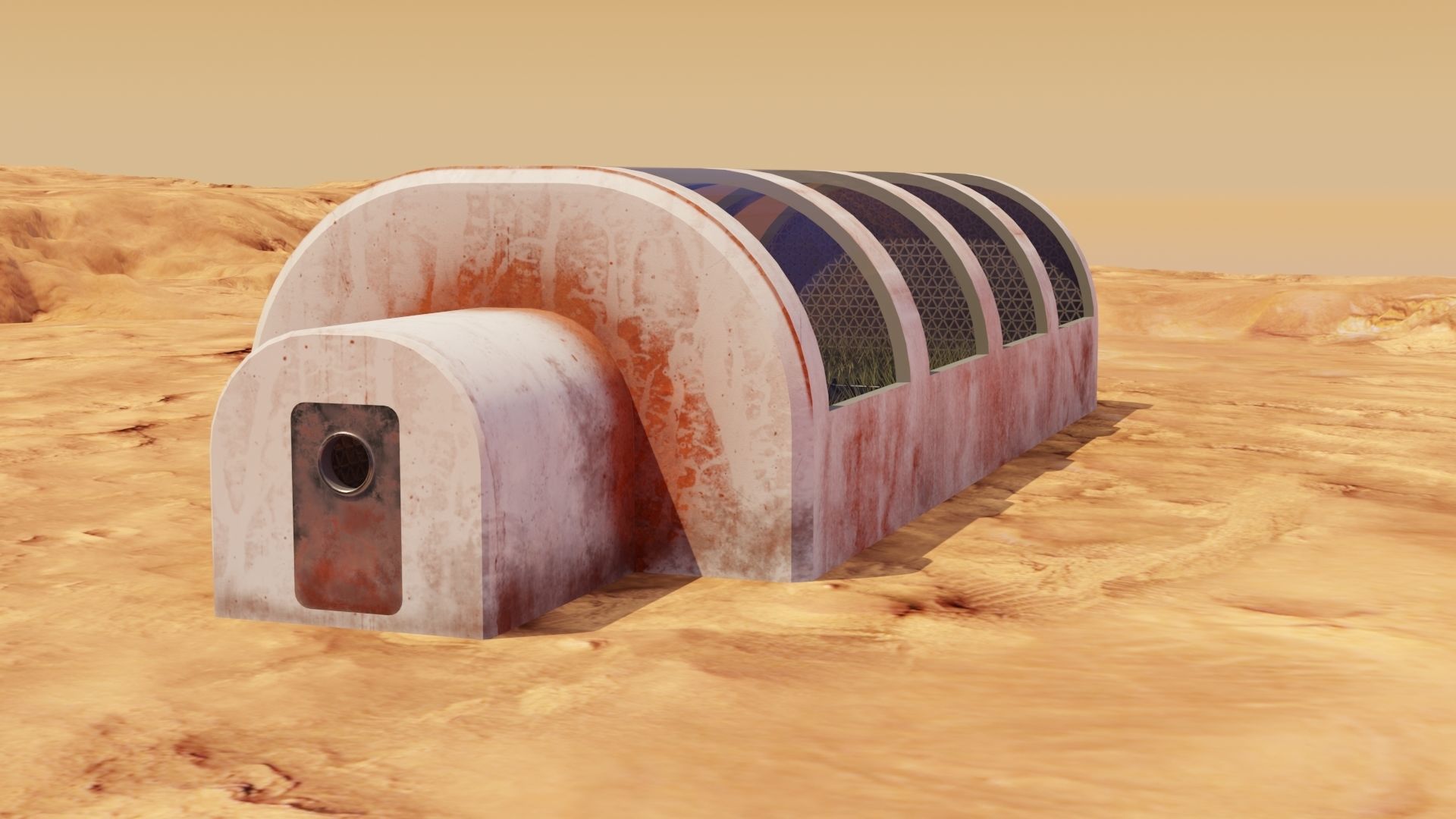Martian farm Low-poly 3D model_19