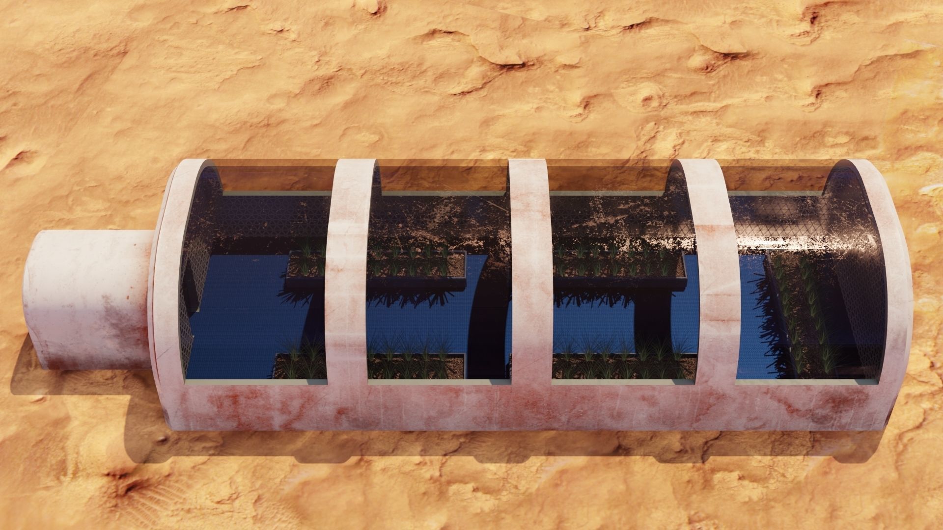 Martian farm Low-poly 3D model_25