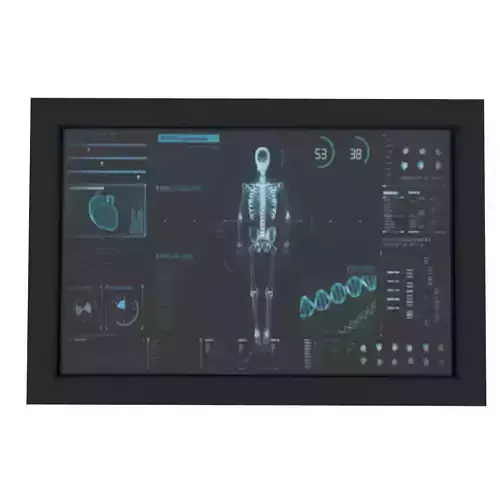 Sci-fi screen Free low-poly 3D model