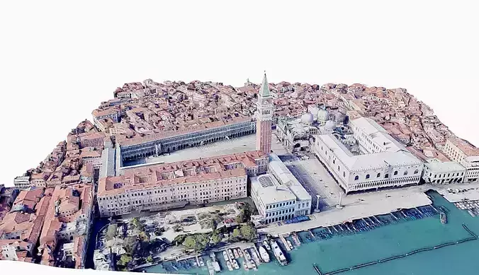 St Marks Square-Venice Low-poly 3D model