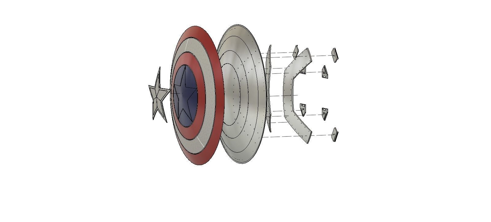 Captain America Shield 70cm original files  3D model_1