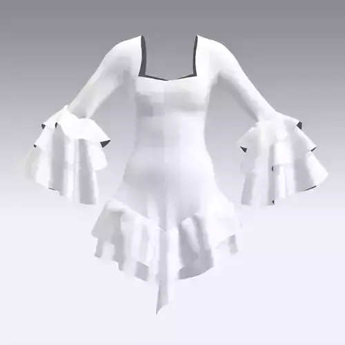 DRESS KORSET RUFFLED MINI DRESS FASHION STYLE LOOK