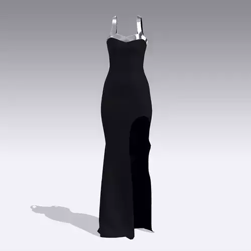 DRESS METALIC DETAIL WOMAN FASHION DRESS LOOK FASHION STYLE