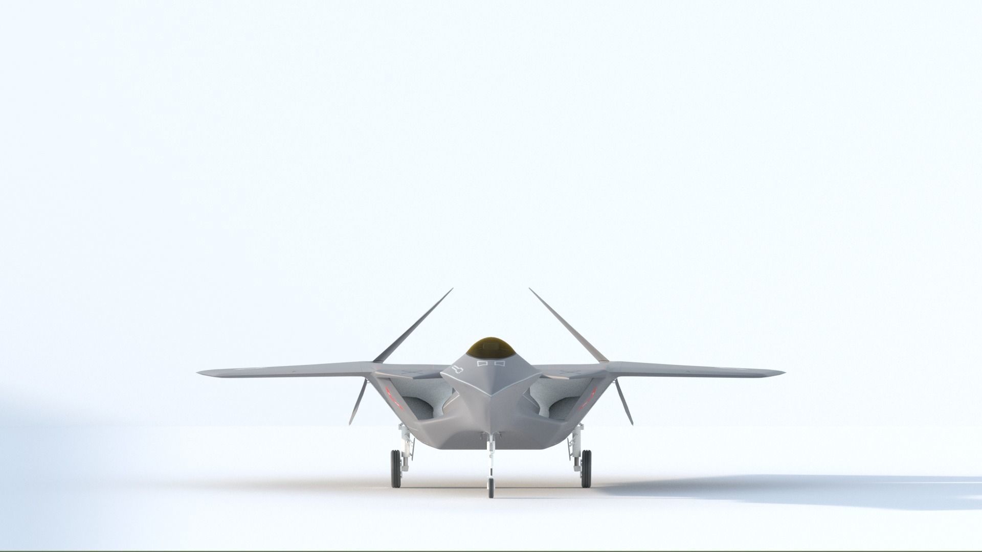 Silent Falcon The next generation stealth fighter jet 3D model_7