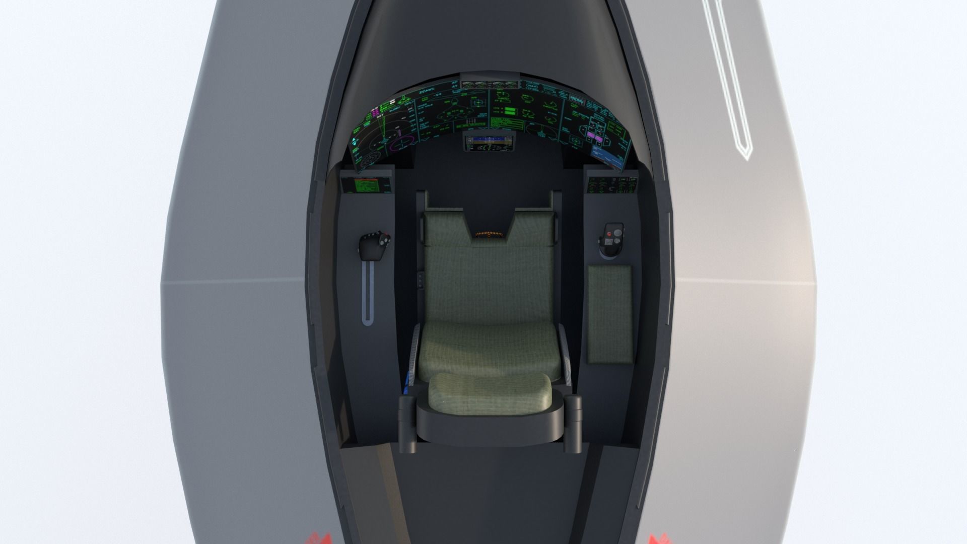 Silent Falcon The next generation stealth fighter jet 3D model_9