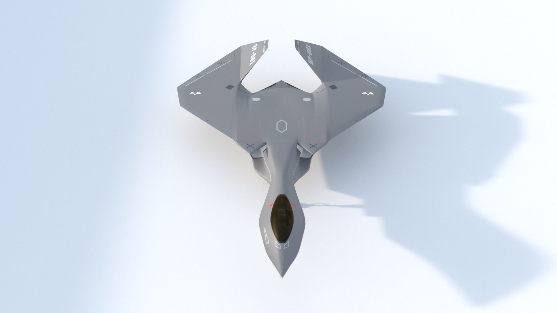 Silent Falcon The next generation stealth fighter jet 3D model_6
