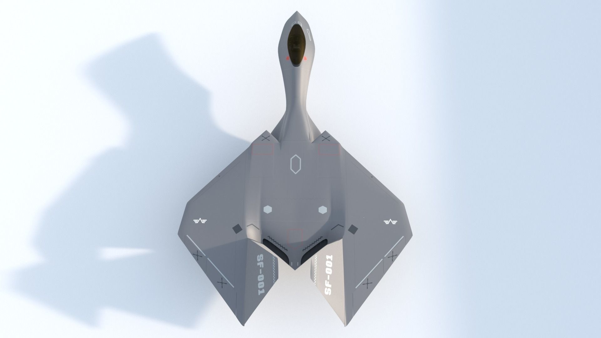 Silent Falcon The next generation stealth fighter jet 3D model_5