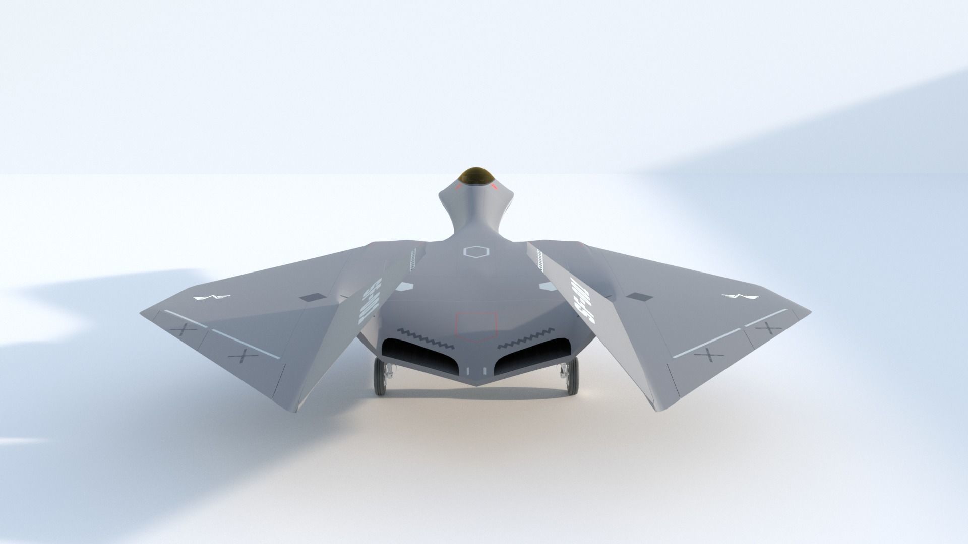 Silent Falcon The next generation stealth fighter jet 3D model_4