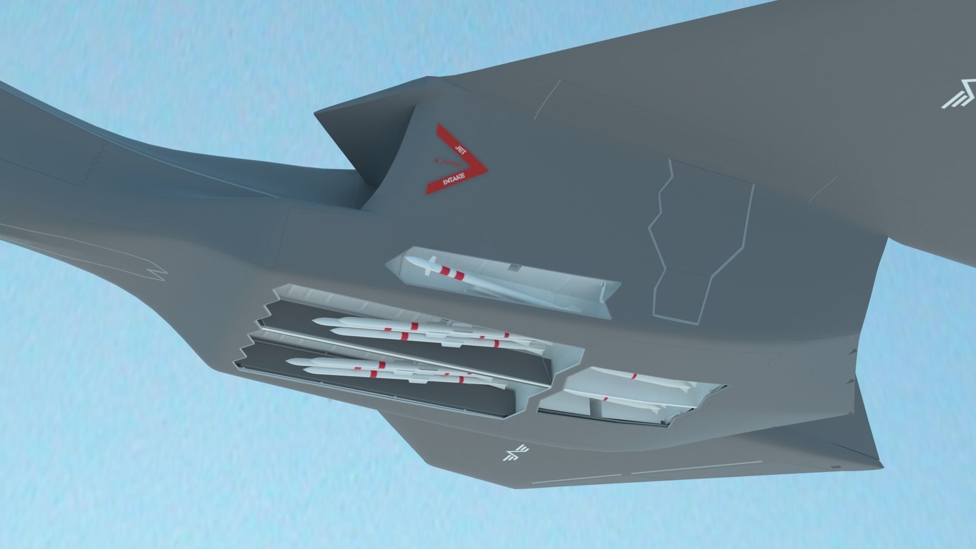 Silent Falcon The next generation stealth fighter jet 3D model_16