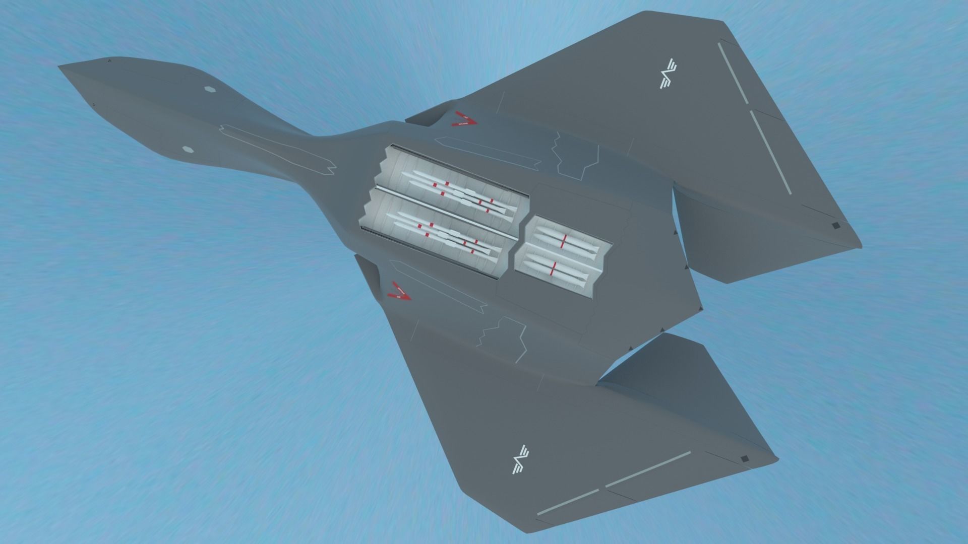 Silent Falcon The next generation stealth fighter jet 3D model_15
