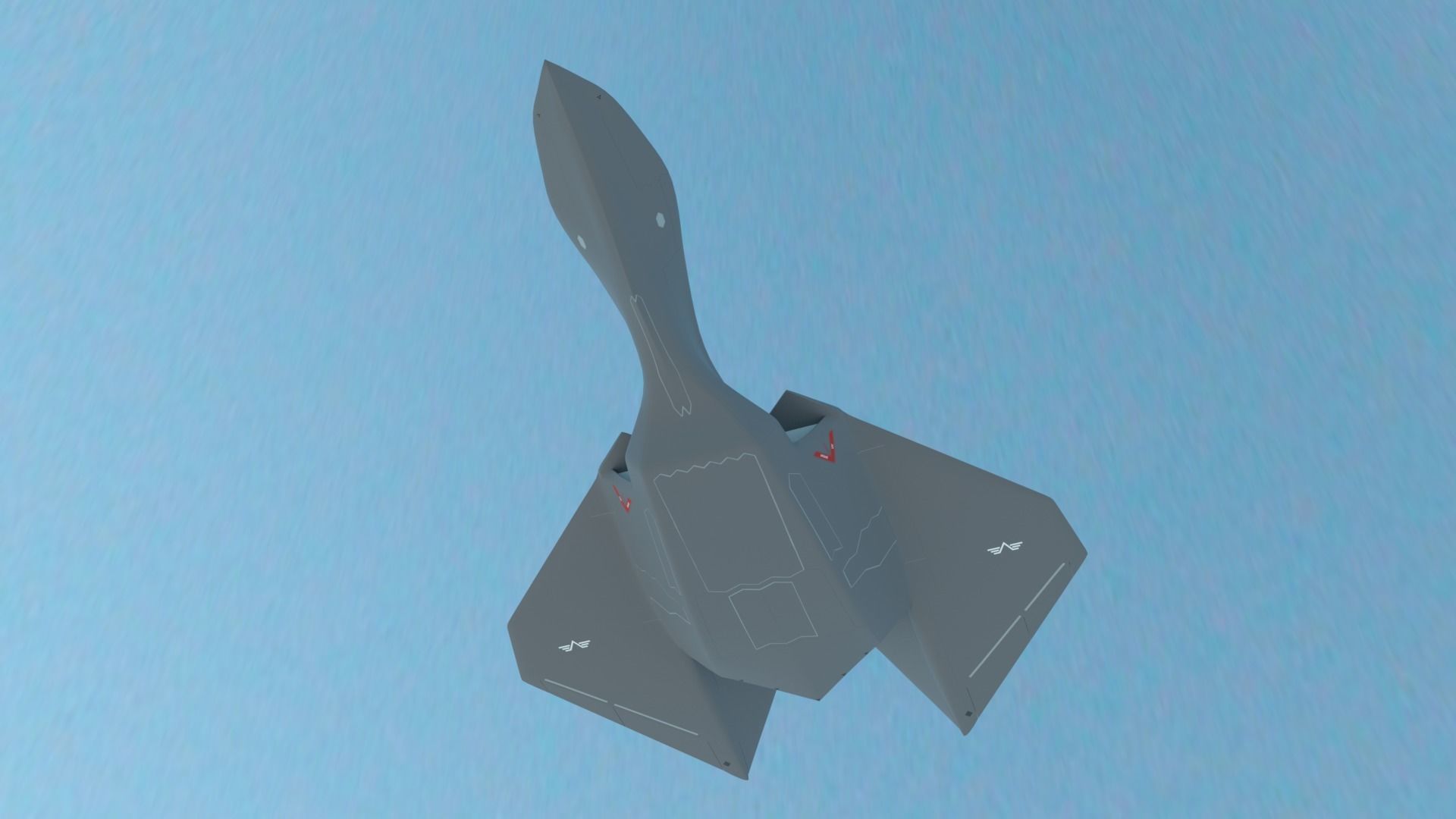 Silent Falcon The next generation stealth fighter jet 3D model_13