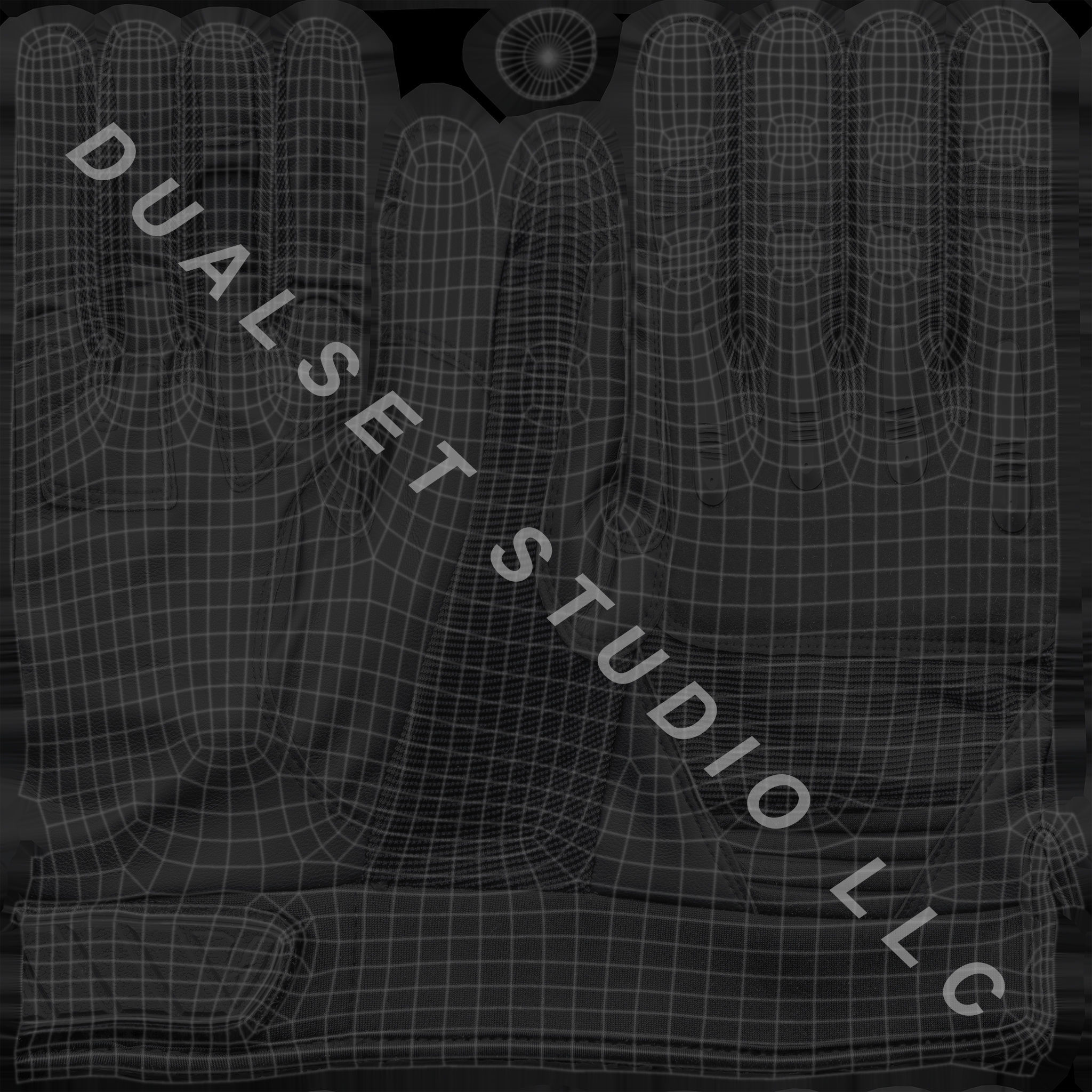 Tactical Gloves 038 Low-poly 3D model_21