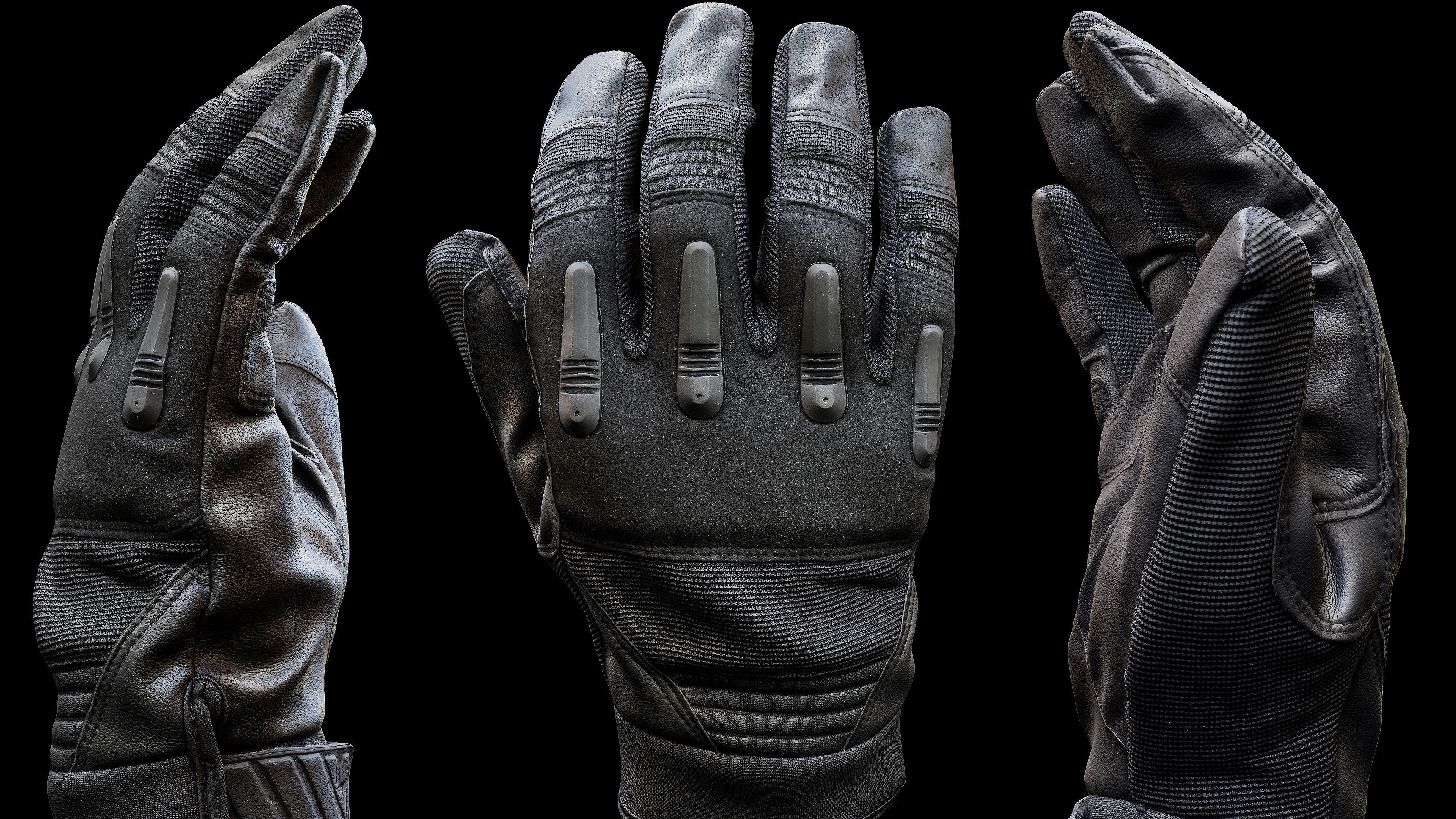 Tactical Gloves 038 Low-poly 3D model_7