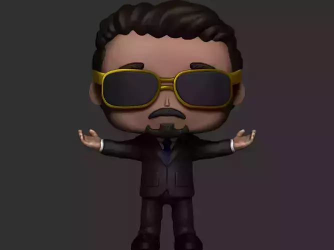 Jericho pop vinyl figure wearing sunglasses and suit