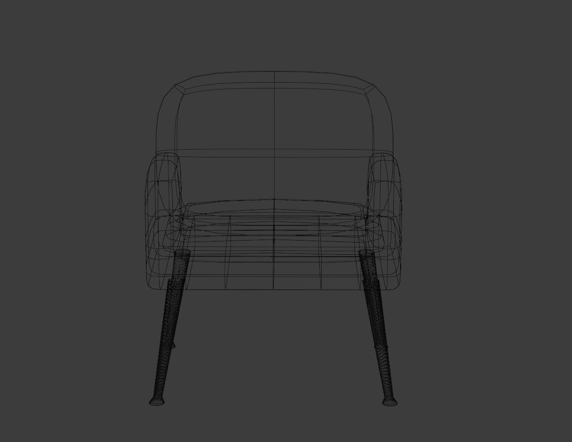 3D model Wide Linen Armchair VR / AR / lowpoly CGTrader