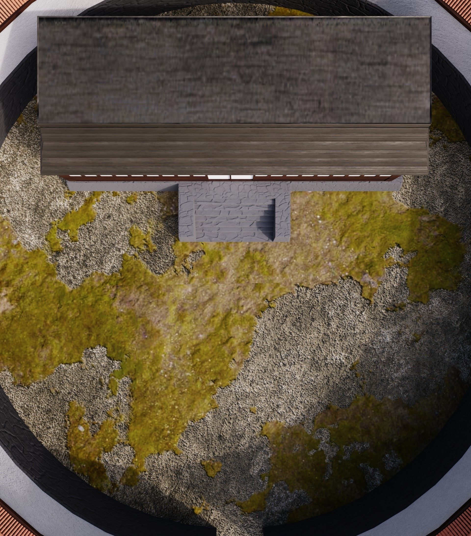 monastery circular building 3D model_6