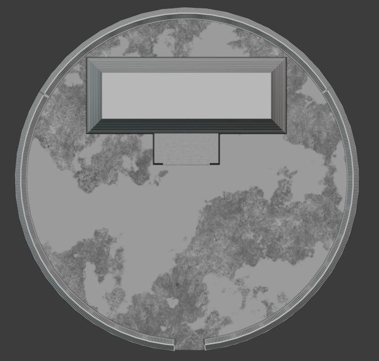 monastery circular building 3D model_10
